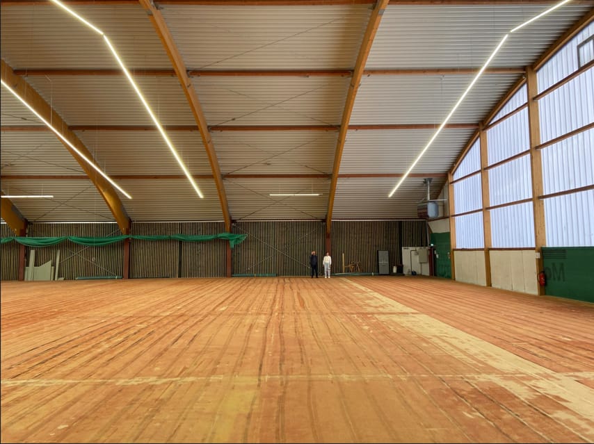 Sanierung Tennishalle, zweite Aufnahme